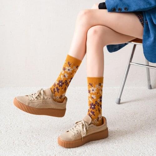 Thigh High Stockings Womens Socks Cotton Cozy Breathable Girls Casual Socks Korean Style Kawaii Womens Long Socks Winter Fall