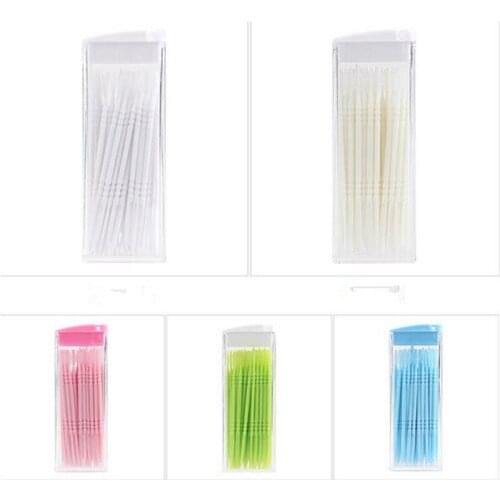 Hot 360sets 50pcs/box Dental Floss Interdental Toothpick Brush Brush Teeth Stick Dental Oral Care Toothpicks Floss Pick Double H