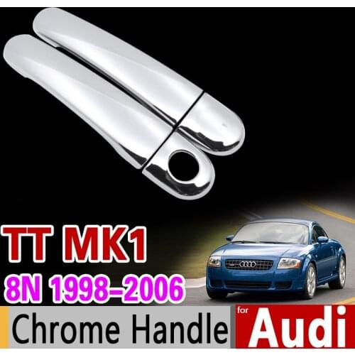 For Audi TT 8n MK1 1998-2006 Chrome Handle Cover Trim Set 1999 2000 2001 2002 2003 2004 2005 Car Accessories Sticker Car Styling