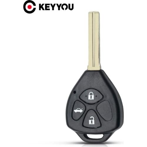 KEYYOU 3 Buttons For Toyota Crown RAV4 Yaris Prado Tarago Corolla REIZ Avalon Venza TOY48 Replacement Remote Car Key Shell