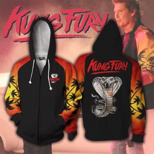 Cobra Kai Cosplay Costume The Karate Kid Hoodies Zipper Jacket Pullover Sweatshirt Top Pants T-shirt Halloween Costume Oversize