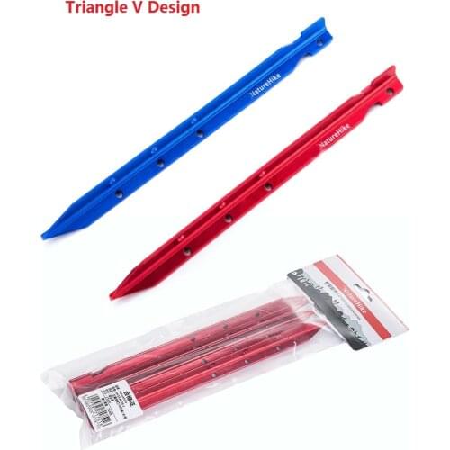 Naturehike 4pcs set Large and More Length 25cm Tent Pegs Aluminum alloy Tent Stake Outdoor Tent Nail Peg Tent Accessories