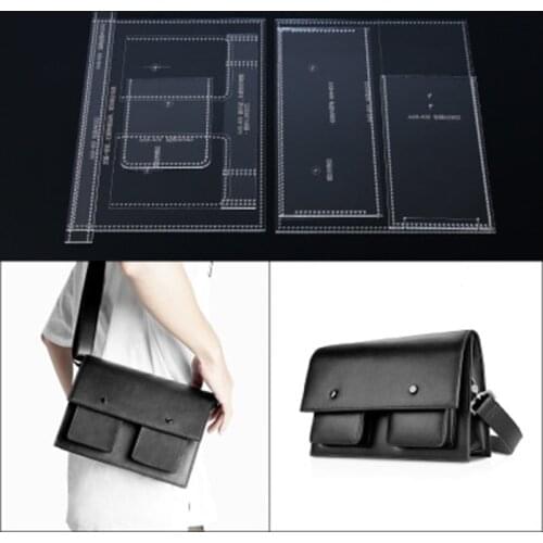 Leather Bag Making Template DIY Leather Tools Handcraft Stencil Acrylic Shoulder Bags Man Leather Craft Tools Transparent