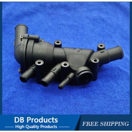 Cooler Thermostat Water Outlet with sensor XS6E-8A586-AH For Ford KA 1.3i 1.6i Hatchback 2003 2004 2005 2006 2007(JWQFD007)
