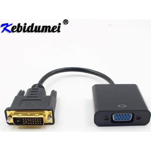 Hot 1080P DVI Male To VGA Female Video Converter Adapter DVI 24+1 25 Pin DVI-D To VGA Adapter Cable For PS3 PS4 TV PC Display
