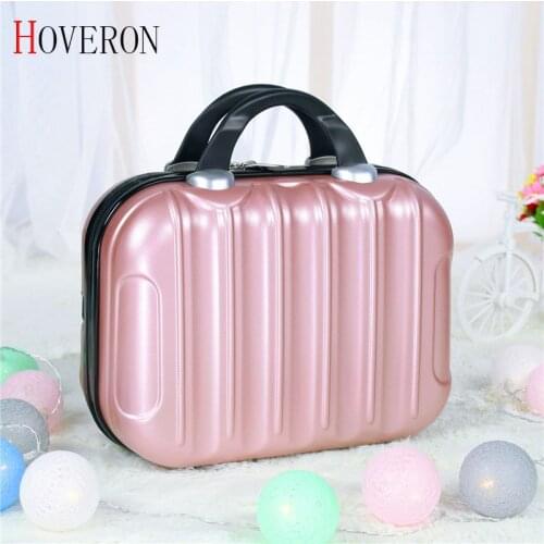 Fashion woman cosmetic case suitcase cute boarding mini suitcase suitcase short travel portable box children toy box make up box