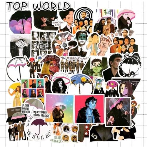 10/50pcs/set The Umbrella Academy American Classic Tv Series Stickers For Laptop Luggage Car Kids Toys Skateboard Notebook