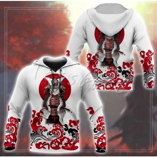 Tessffel Japan Samurai Tattoo 3D Printed New Mens Sweatshirt Harajuku Zipper Hoodie Casual Unisex Jacket Pullover Style-46