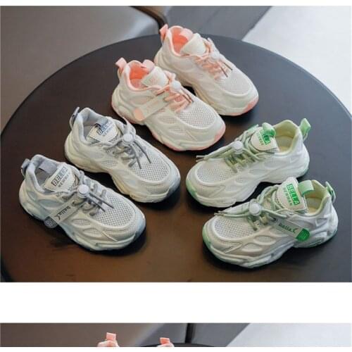2021 New Childrens Kроссовки белые Sport Running Shoes Mesh Shoes Boys And Girls Soft Bottom Breathable Sneakers Fashion & Hot