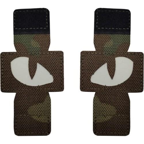 Cat Eyes Morale Nightlight Fluorescent Patch Military Evil-Eyes Luminous Glow in The Dark Travel Backpack Hat Tags