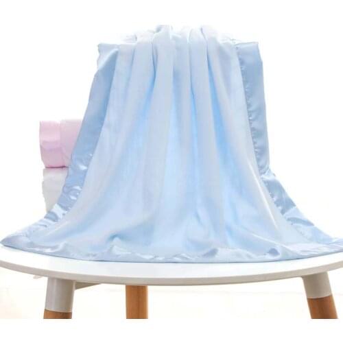 NEW Baby Blanket Soft Skin-friendly Baby Polar Fleece Blanket Satin Edging Breathable and Warm Air Conditioning Knee Nap Blanket