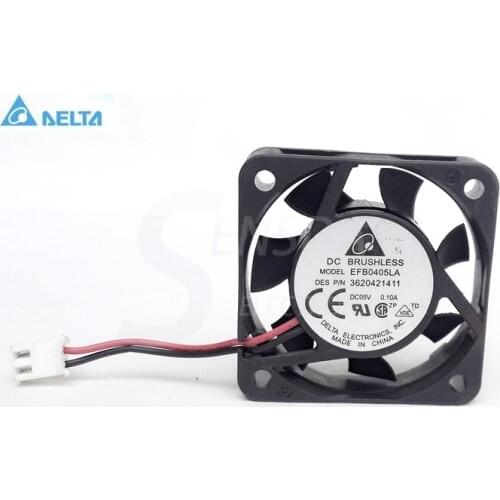 For delta EFB0405LA DC5V 0.1A Server Blower Fan 2-wire 40x40x10mm 40mm 4cm cooling cooler