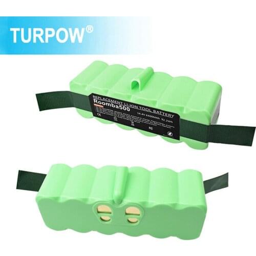 Turpow Li-ion battery 14.4V 6400mAh for iRobot Roomba 500 600 700 800 Vacuum Cleaner Rechargeable Battery 620 650 770 780