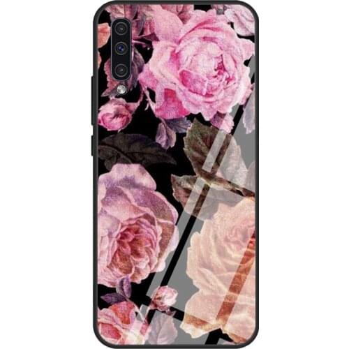 Rose Retro Vintage Case For Samsung A72 A71 A51 A31 A40 A50 A70 A20e A21S A12 A32 A52 Tempered Glass Cover