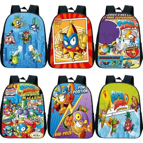 Kids Super Zings 3D Printed Backpack Children Cartoon Rucksack Superzings Kindergarten Bookbag Preschool Bags12 inch Hot Sale