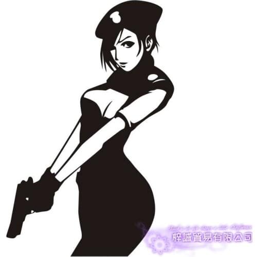 Sexy Girl Police Decal Beauty Body Naked Sticker Wall Bathroom Woman Girl Wall KTV Pub Bar Shop Sticker