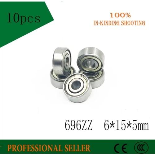 Free shipping 10pcs 696ZZ 696-2Z 696 ZZ 6x15x5 mm ABEC-5 P5 thin wall deep groove ball bearing 696Z 6*15*5mm