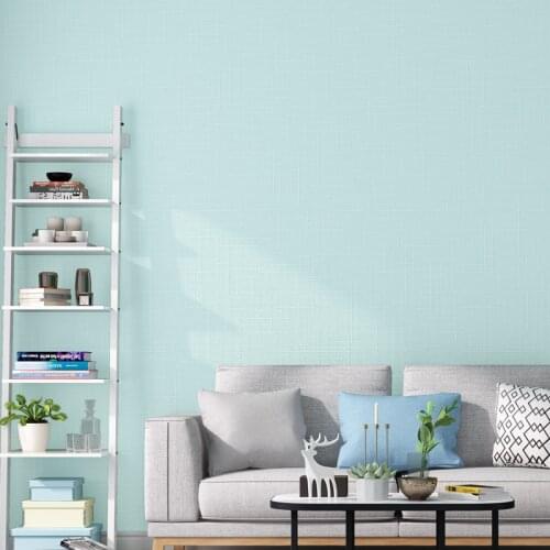 Nordic Solid Color Waterpooof Wallpaper for Living Room Bedroom Decor Wall Paper Roll Pink Beige Light Blue Dark Blue