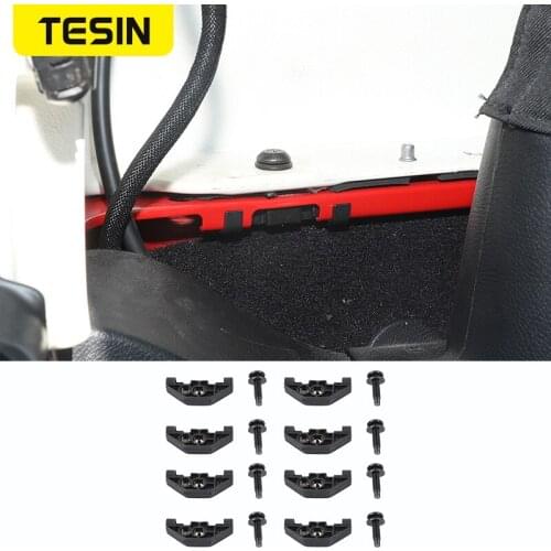 TESIN Car Roof Screws Top Screw Kits for Jeep Wrangler JK JKU Sports Rubicon Sahara 2007-2017 2/4 Doors Car Exterior Accessories