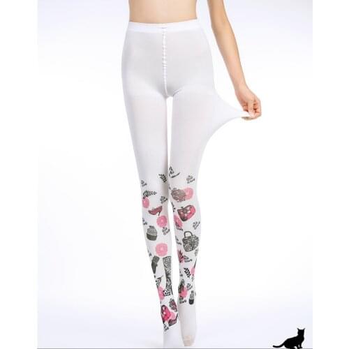 Unique spring thin stockings vintage fashin pattern Tights High-quality skin Silk stockings shaping leggin 1order=1pc