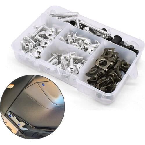 Universal Motorcycle Fairing Screw Spring Bolt Kit Body Fastener Clips For Suzuki Bandit 650 DL1000 GSF1200 GSF1250 GSF650 DL650