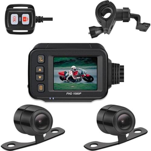 2021 Motorcycle Camera HD 720P Dual Lens DVR Dash Cam Driving Video Recorder Waterproof Night Vision Motorcycle Camera
