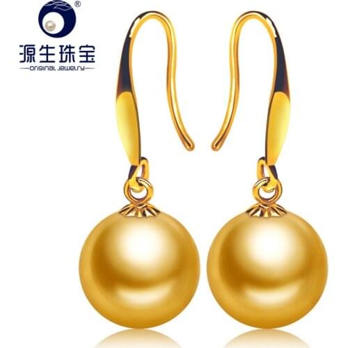 [YS] Luxury AAA Quality Earring 9-10mm Natural South sea Pearl Drop Earrings