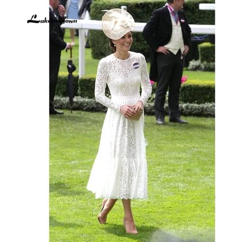 Long Sleeve Tea Length A Line Lace O Neck Mother Of The Bride Dresses For Wedding Formal 2021 Elegant robe de soirée femme