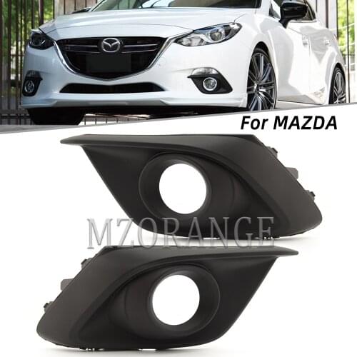 1 Pair Fog Light Cover Grill Bezel for Mazda 3 Axela 2014 2015 2016 Fog Bumper Fog Lights Cover Grilles Frame Fog Lamp Hood