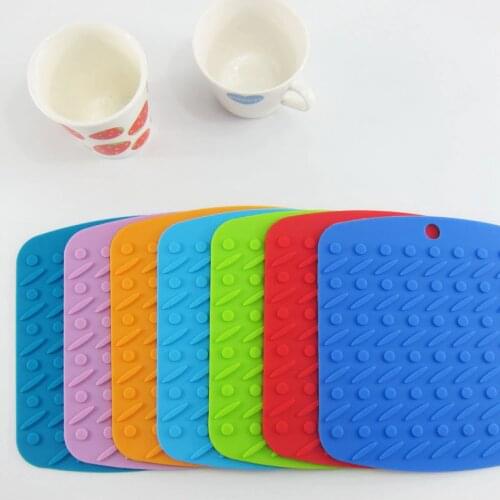1PC Silicone Mat Placemat Non-slip Heat Resistant Dining Table Mat Cup Coaster Hung Pad Kitchen Gadget Accessory LB 305