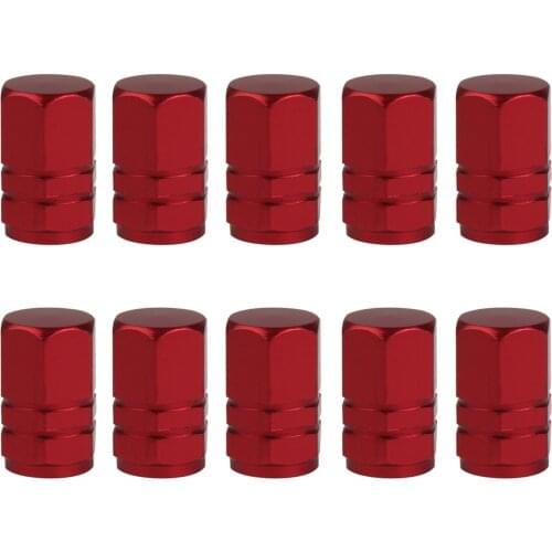 10pcs Metal Bicycle Tire Schrader Air Valve Dust Cap Cover for Car Motorbike Bike Truck