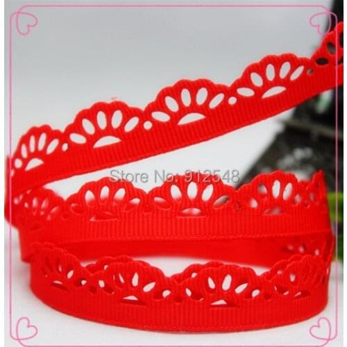 1411162, hot sale 15mm hollow Flowers solid Grosgrain Ribbon, DIY handmade materials,Clothing accessories,Gift Wrapping