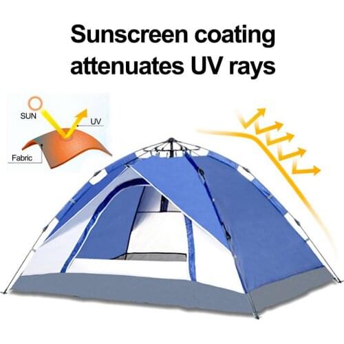 Camping Automatic Tents Family Outdoor Tourist Tent 4 Seasons Waterproof 2 People Travel Tent Sun Beach Protection For Hiking