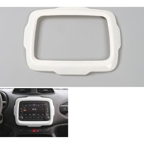 Car ABS GPS Navigation Dashboard Console Cover Trim 1pcs Frame Decoration for Jeep Renegade 2015 2016 (strength + smart) edition
