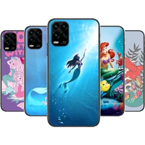 Pink Aqua Mermaid cartoon Phone Case For XiaoMi Redmi Note 10 9 9S 8 7 6 5 A Pro T Y1 Black Cover Silicone Back Pre style cover
