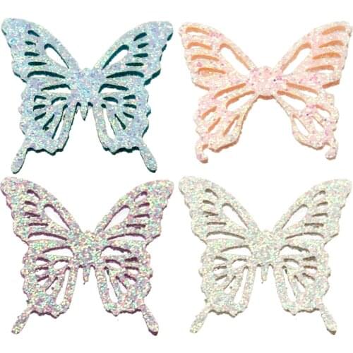David accessories 34x33mm Butterfly Non-woven Patch Hair Accessories Headdress Headband Decoration DIY Hair Bow,50Yc12197