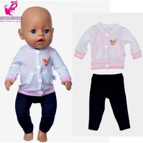 Baby Dolls Clothes Pants for 17 Inch Reborn Baby Doll Jacket Children Gift