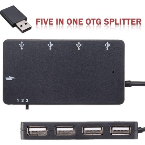 For Smartphone Tablet 1pc 4 Port Power Supply Charging Adapter Cable Portable Multi-functional USB 2.0 Hub Adapters Pohiks