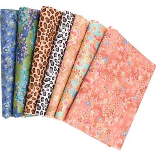 DwaIngY Flower Series,Printing Twill Cotton Fabric For Sewing/Patchwork/DIY/Quilting Cloth Fat Quarters Baby Doll Material Meter