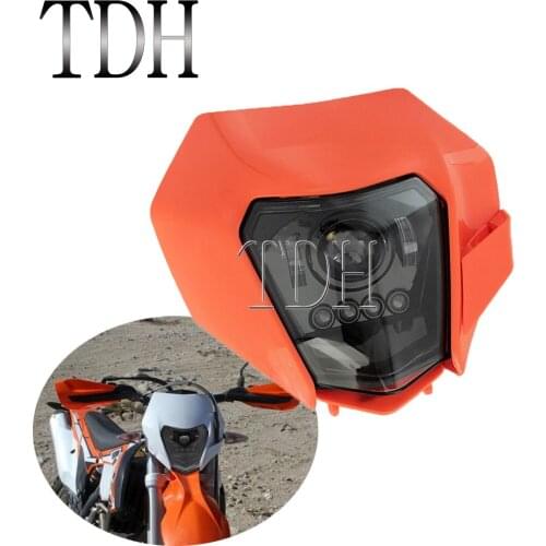 Motorcycle Headlight Motocross Supermotor Headlamp LED For EXC XC XCF XC-W TPI Six Days Dirt Bike DRL High Low Beam Lighting