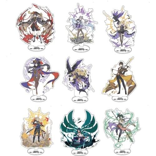 Game Genshin Impact Anime Acrylic Figure Stand Models Desk Plate Topper Decor Ornaments Fans Collection Toy Gifts 15cm