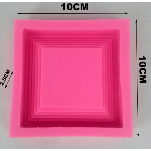 Small Square Flowerpot Tray Making Concrete Mould Handmade Cement Pot Holder Silicone Mold