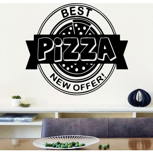 New Pizza Wall Art Decal Wall Stickers Pvc Material Wall Decoration Living Room House Decoration Kitchen Wallstickers