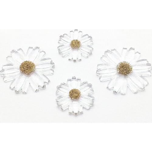New arrival! 100pcs Resin Flat bottom Flower charm for Earrings DIY parts,Jewelry Accessories Findings & Components