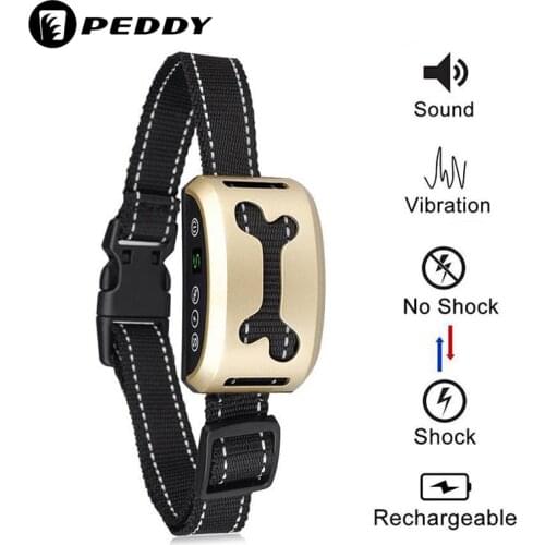 Anti Bark Collar Vibration Electric Shock Sound Automatic Collar for Pet Dogs Rechargeable Waterproof Dog Training Collars