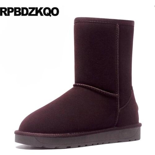 11 Suede Cheap Candy 10 12 44 Booties Flat Plus Size Slip On Women Big Winter Snow Boots Fur Shoes Australian Ankle 9 Mid Calf