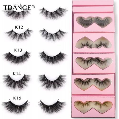 TDANCE Wholesale 16mm-21mm 3d Mink Lashes 10/50/100Pairs Natural Long Lash Fake Makeup Eyelash Handmade Eyelashes Reusable Cils