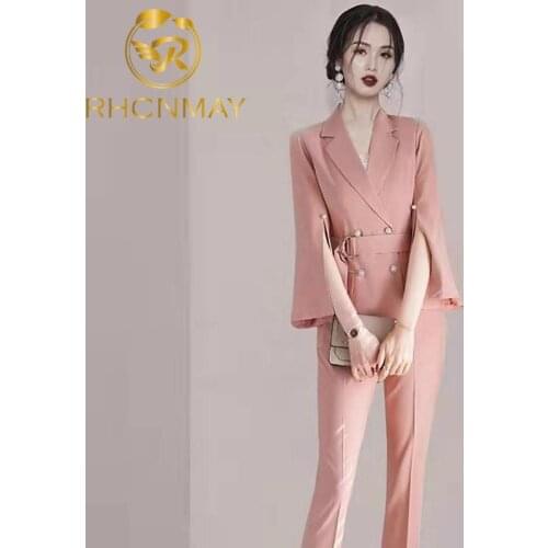 Женские осенние брючные костюмы RHCNMAY China At AliExpress
