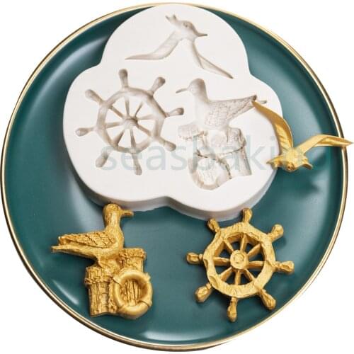Seagull Silicone Fondant Molds For Baking Seabird Cake Decorating Tools Chocolate Gumpaste Mold Pastry Kitchen Baking Tool
