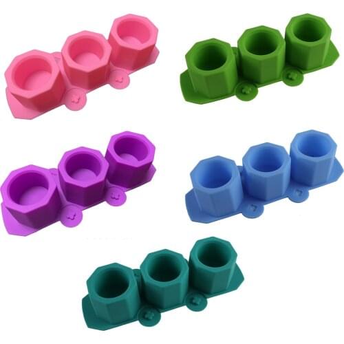3-Slot Silicone Molds Succulent Plant Flower Pot Moulds for Making Candy Clay Candle Holder DIY Concrete Ceramic Crafts